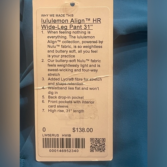 NEW 💙 LULULEMON athletica leggings || Lululemon align HR wide-leg pant 31’’ 💙 - Picture 10 of 10